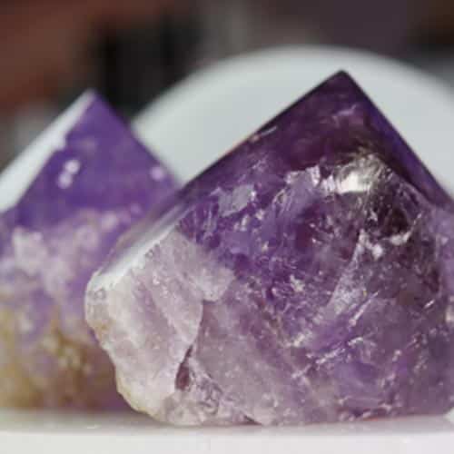 Amethyst gemstone points
