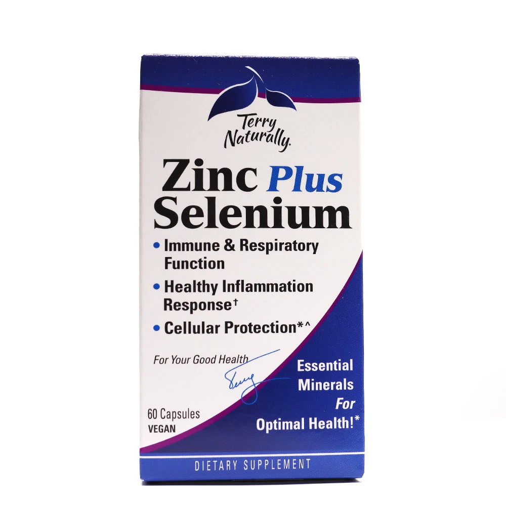 Zinc plus selenium supplement bottle